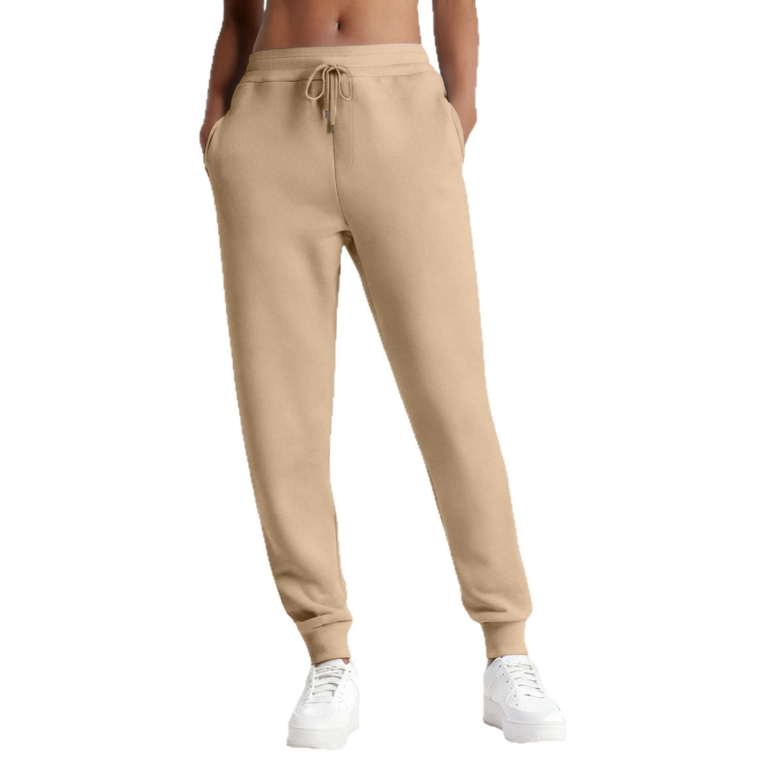 Damen nan schmale High‑Waist Sweat-Jogginghose mit hohem Komfortbund, verstellbarem Kordelzug und elastischen Knöchelbündchen Shop Nory