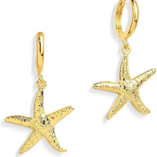Damen Ohrhänger mit maritimem Sternen-Design und eleganter Oberflächenstruktur Shop Nory