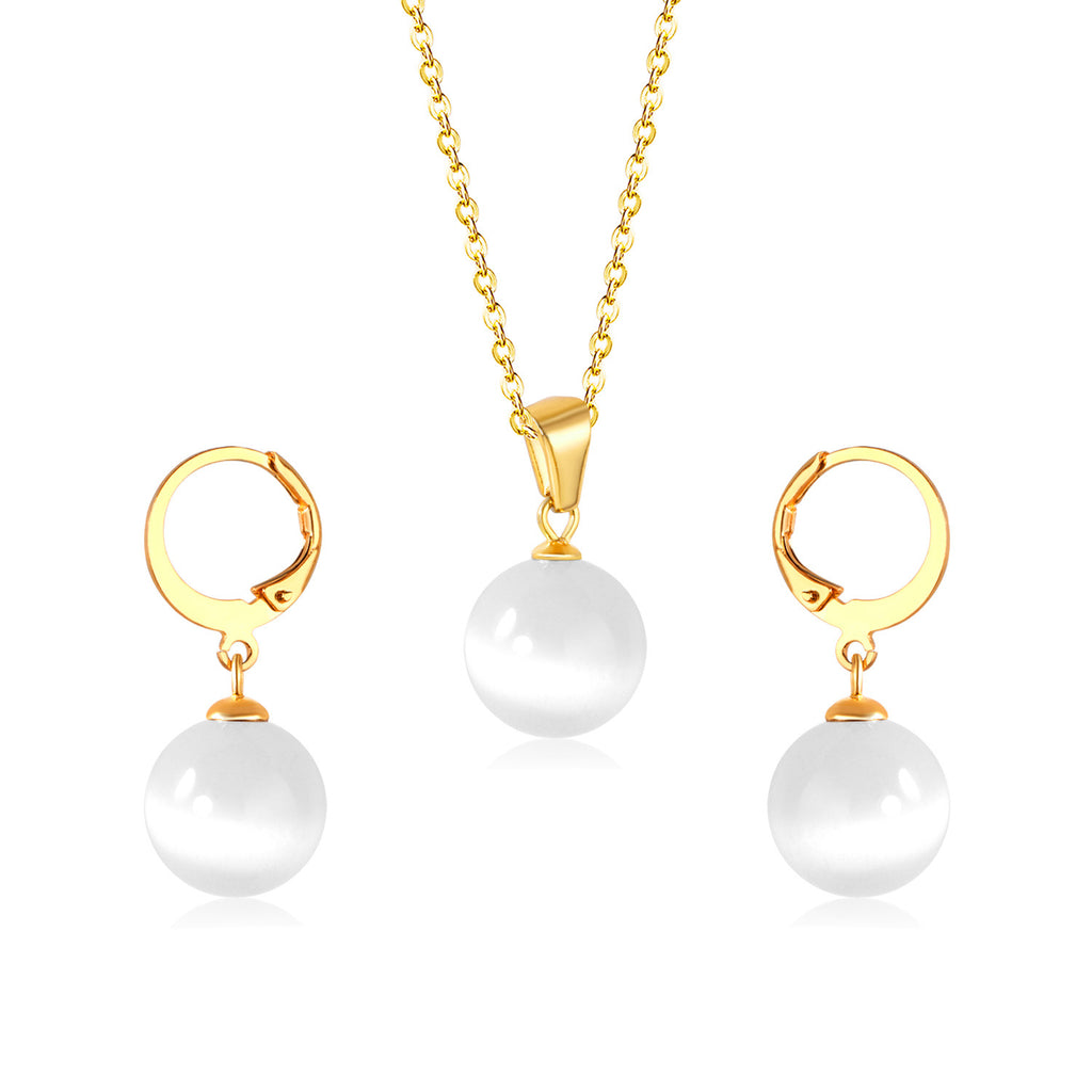 Damen Schmuckset mit eleganten Perlenanhängern Shop Nory
