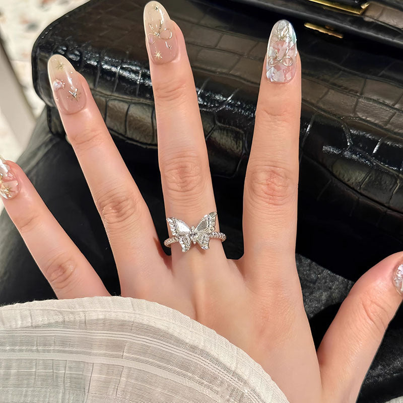 Damen Ring mit filigranem Schmetterlingsdesign Shop Nory