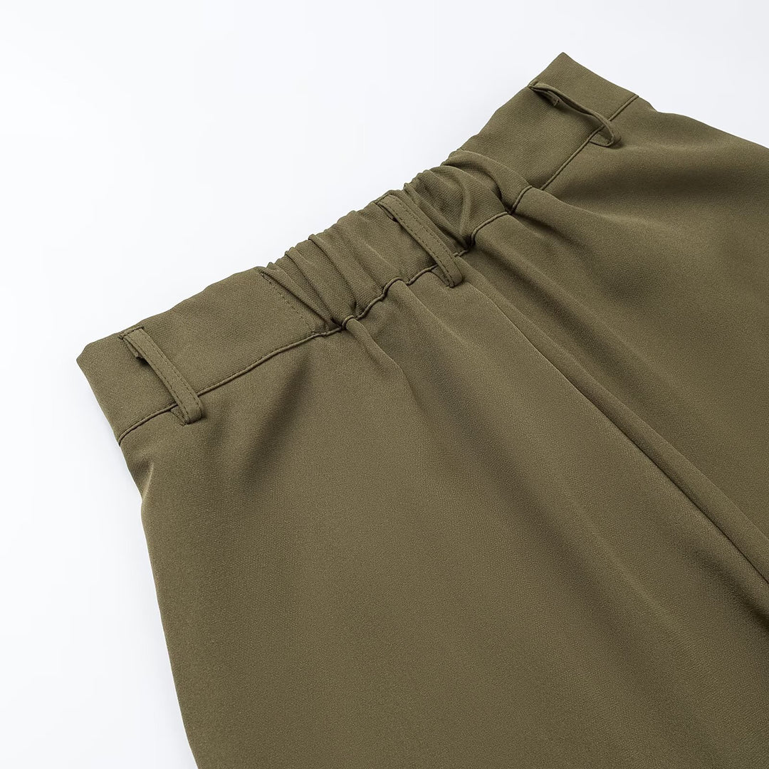 Damen Zweiteiliges tailliertes Weste‑und Hose Set mit Bindegürtel und weitem Bein Shop Nory