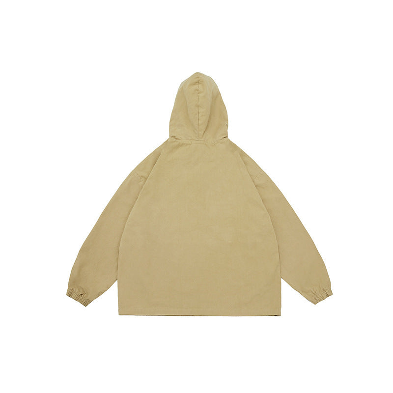Unisex Oversize-Kapuzenpullover mit Knopfleiste, Kängurutasche und elastischen Bündchen Shop Nory