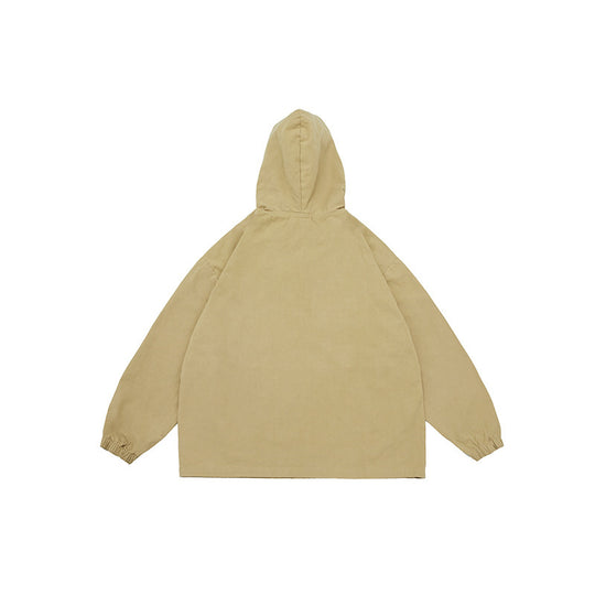 Unisex Oversize-Kapuzenpullover mit Knopfleiste, Kängurutasche und elastischen Bündchen Shop Nory