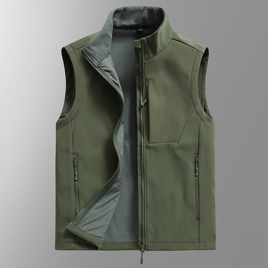 Herren Atmungsaktive Softshell‑Weste mit Thermofleece‑Futter und verdeckten Reißverschlusstaschen Shop Nory