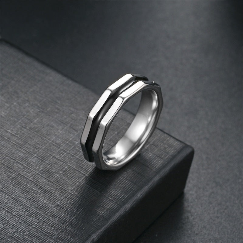 Herren Ring mit innovativem zwei-tonigen Oberflächendesign Shop Nory