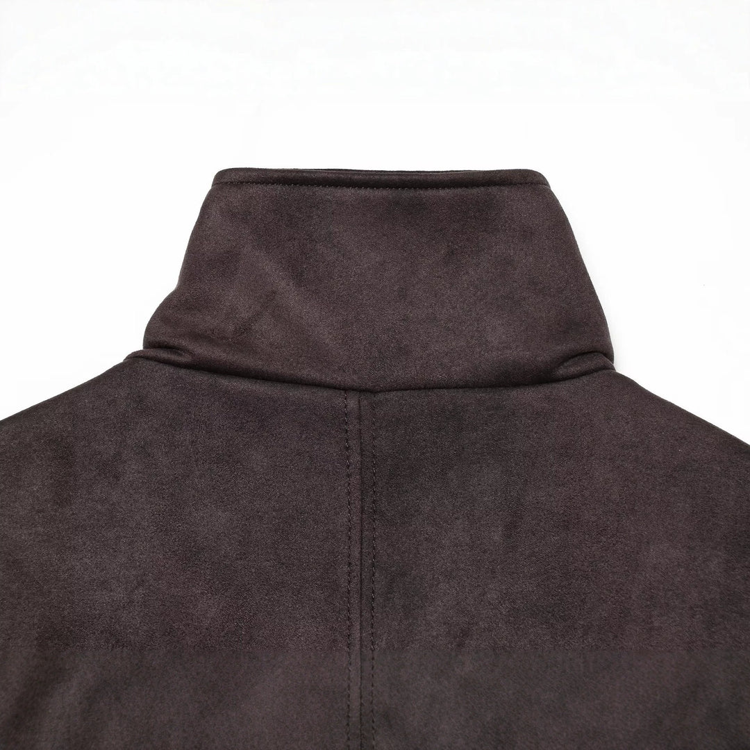 Damen Kurzblouson aus Velours‑Optik mit hohem Funnelkragen und elastischem Saum Shop Nory