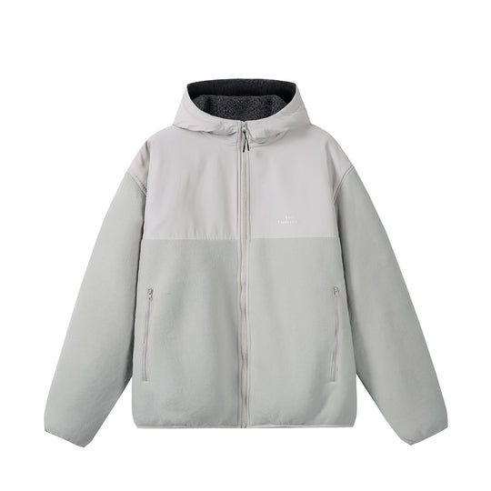 Unisex Fleece-Kapuzenjacke mit Teddyfutter, durchgehendem Reißverschluss und seitlichen Reißverschlusstaschen Shop Nory