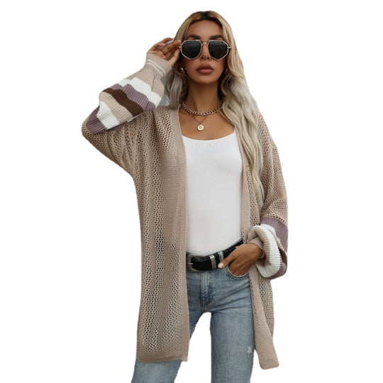 Damen Lässiger Strickcardigan mit weiten Ärmeln Shop Nory