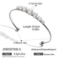 Damen Offenes Armband mit funkelnden Kristallakzenten und hypoallergenem Edelstahl Shop Nory