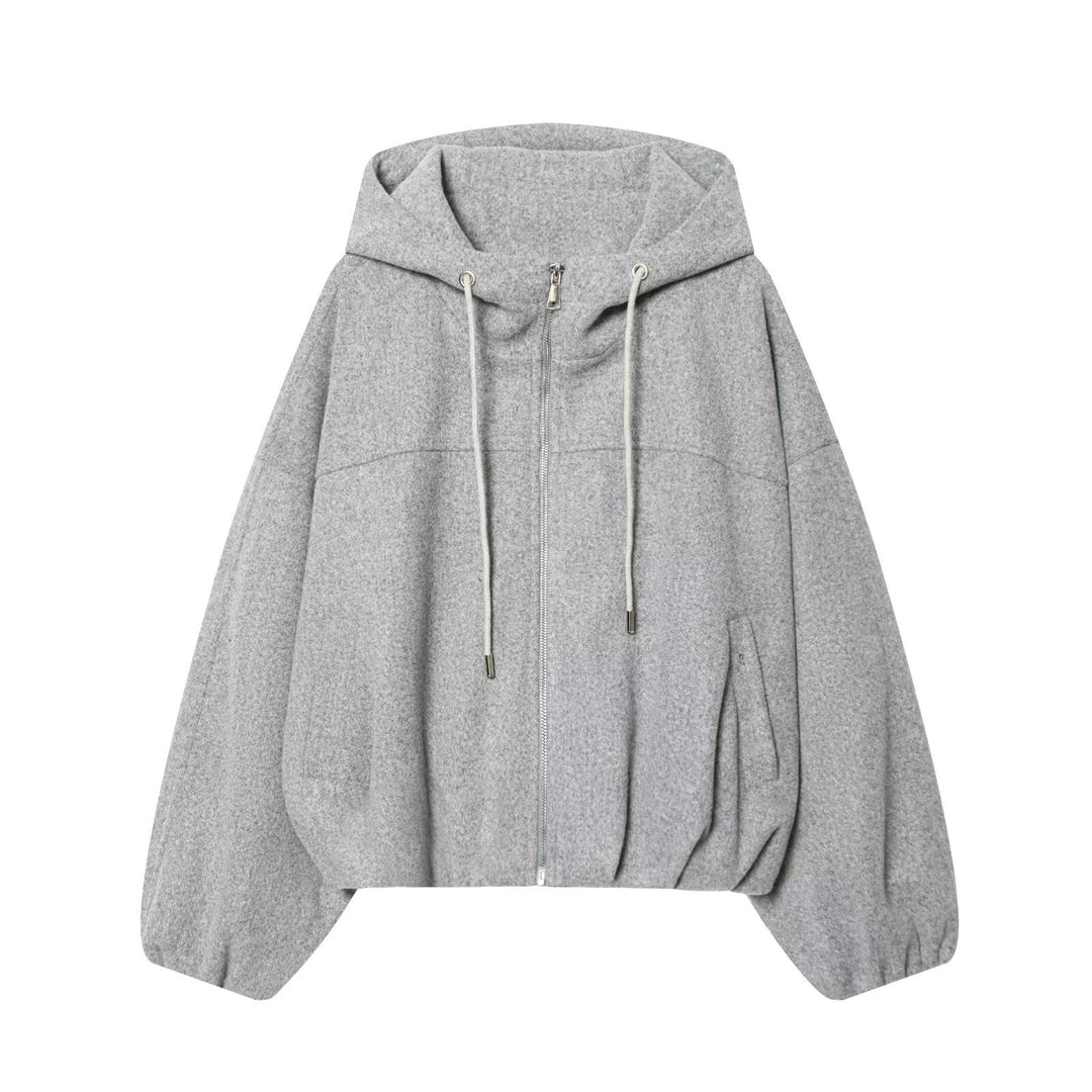 Damen Lässige Baumwolljacke mit Kapuze