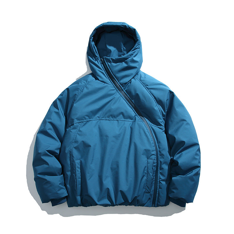 Unisex Wattierte Oversize Steppjacke mit asymmetrischem Reißverschluss Shop Nory