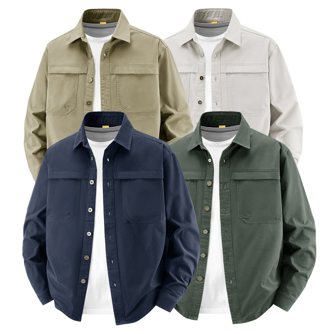 Herren Overshirt aus Baumwoll‑Twill mit zwei Brustklappen und relaxed Fit Shop Nory