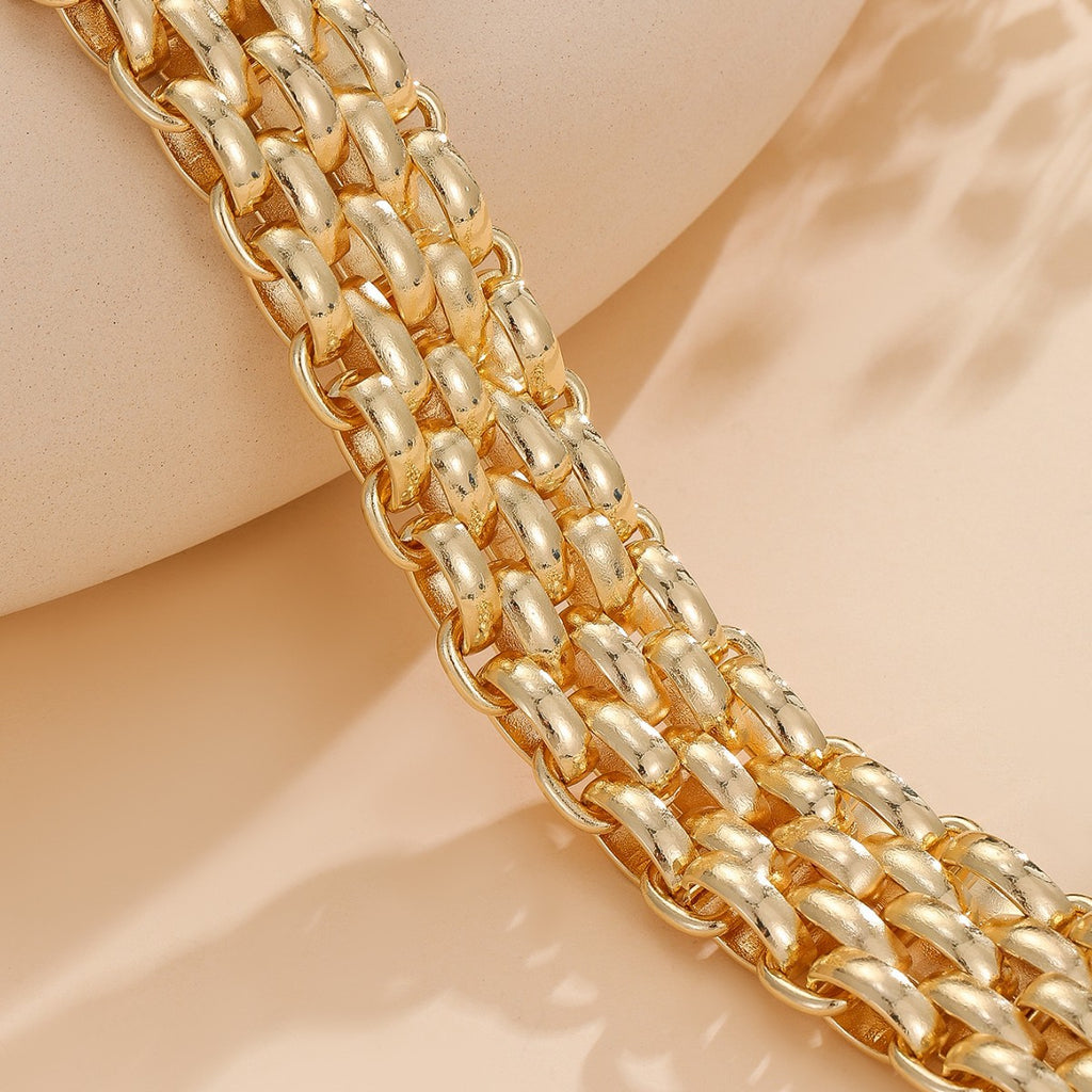 Damen Kette mit eleganten, mehrlagigen Gliederdesign Shop Nory