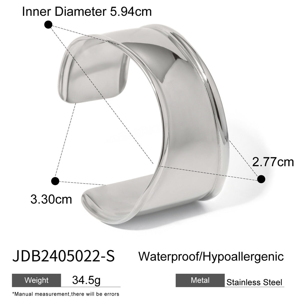 Damen Armreif aus hypoallergenem und wasserdichtem Edelstahl mit modernem Design Shop Nory