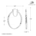 Damen Creolen mit geometrischem Muster aus 925 Sterling Silber Shop Nory