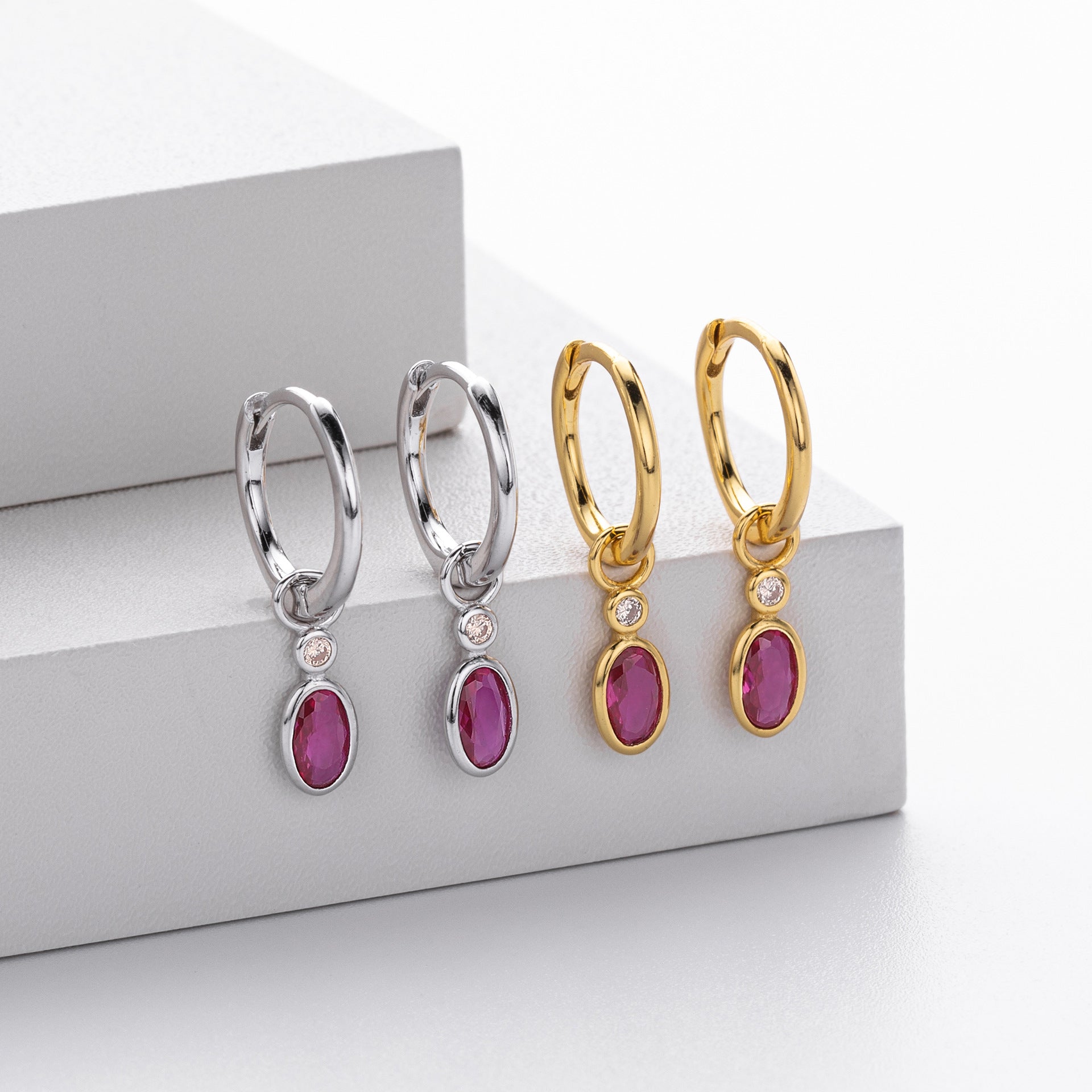 Damen Ohrhänger mit luxuriösem Zirkon Anhänger aus hochwertigem 925 Sterling Silber Shop Nory