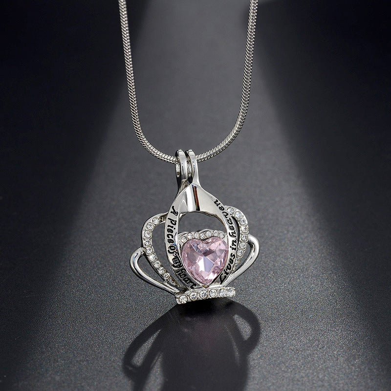 Damen romantische Halskette mit herzförmigem Anhänger und Strassverzierung Shop Nory