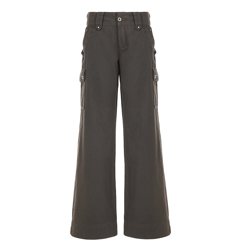 Damen nan Highwaist-Culottehose mit weitem Bein und kontrastierendem Bunddetail Shop Nory