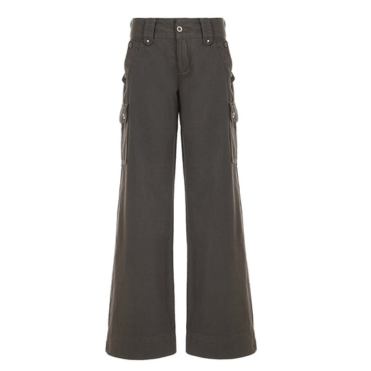 Damen nan Highwaist-Culottehose mit weitem Bein und kontrastierendem Bunddetail Shop Nory