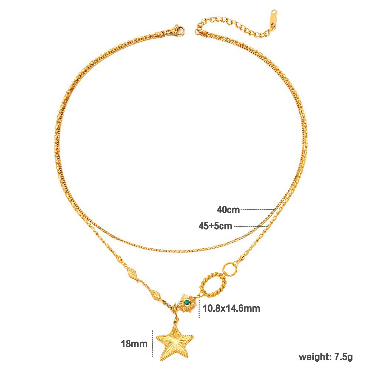 Damen elegante Edelstahl Halskette mit modernem, geschwungenem Anhänger Shop Nory