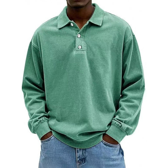Herren Oversize Langarm Polo aus Baumwollmix Shop Nory