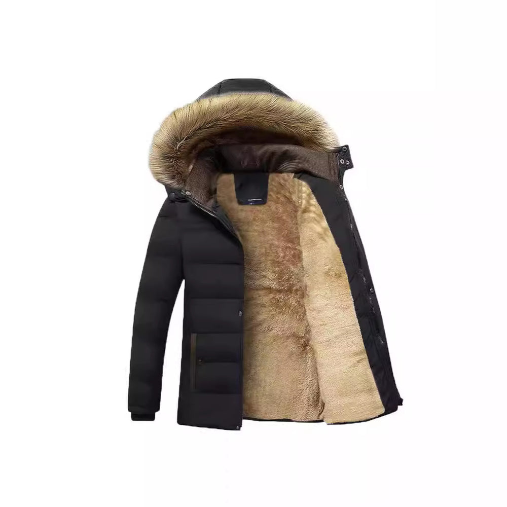Herren Thermo-Parka mit kuscheligem Kunstfellinnenfutter und abnehmbarer Kapuze Shop Nory