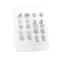 Damen Ohrstecker Set aus hypoallergenem Edelstahl mit funkelnden Zirkonia Shop Nory