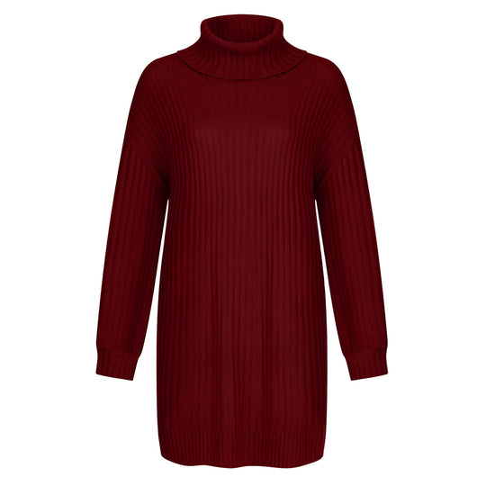 Damen Gerippter Rollkragen-Tunika mit kastigem Oversize-Schnitt Shop Nory