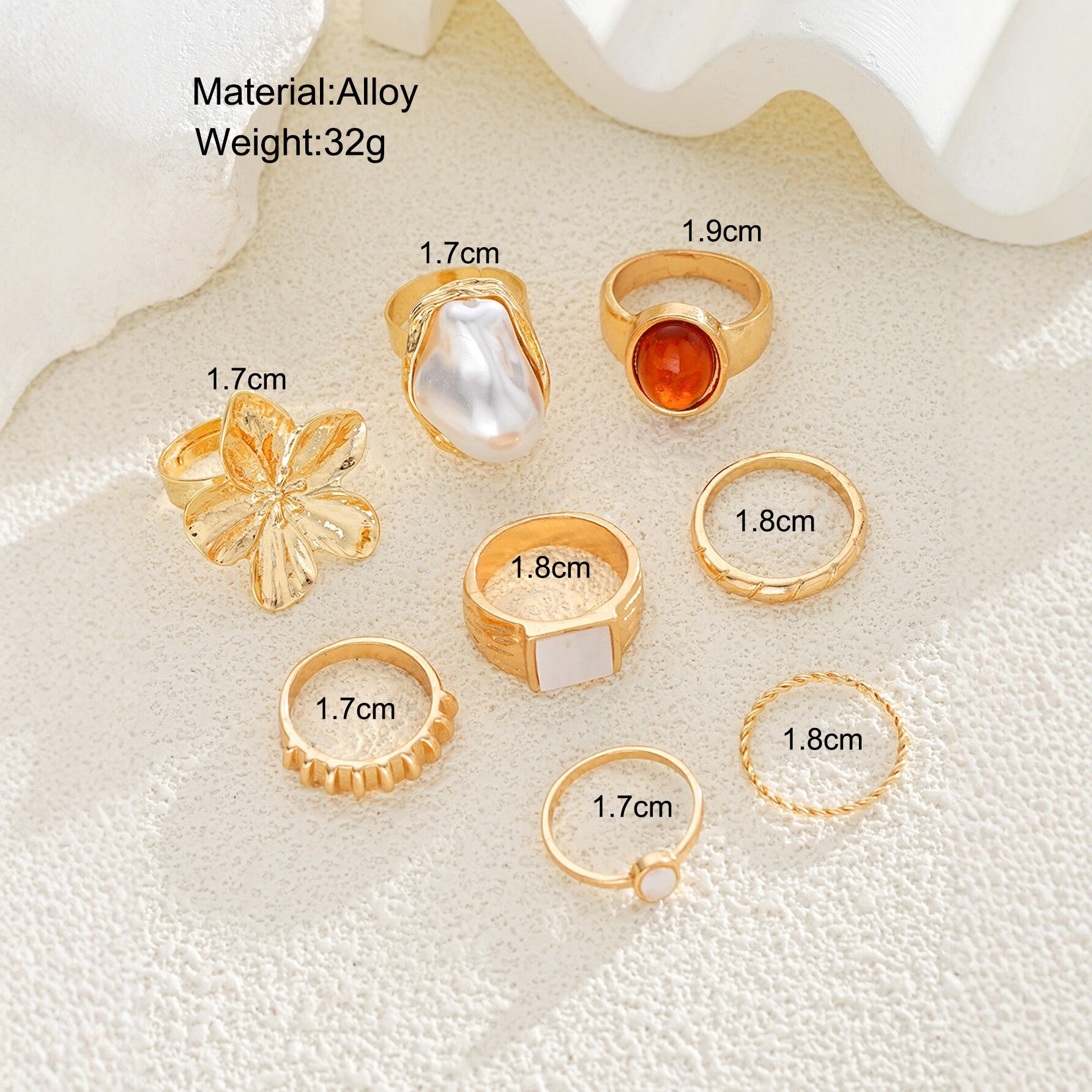 Damen modisches Ring-Set mit verschiedenen Designs Shop Nory