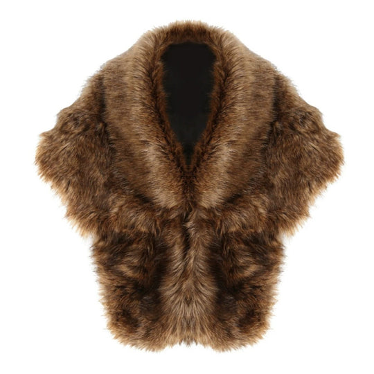 Damen elegante Kunstpelz-Schulterstola im Capelet‑Schnitt Shop Nory