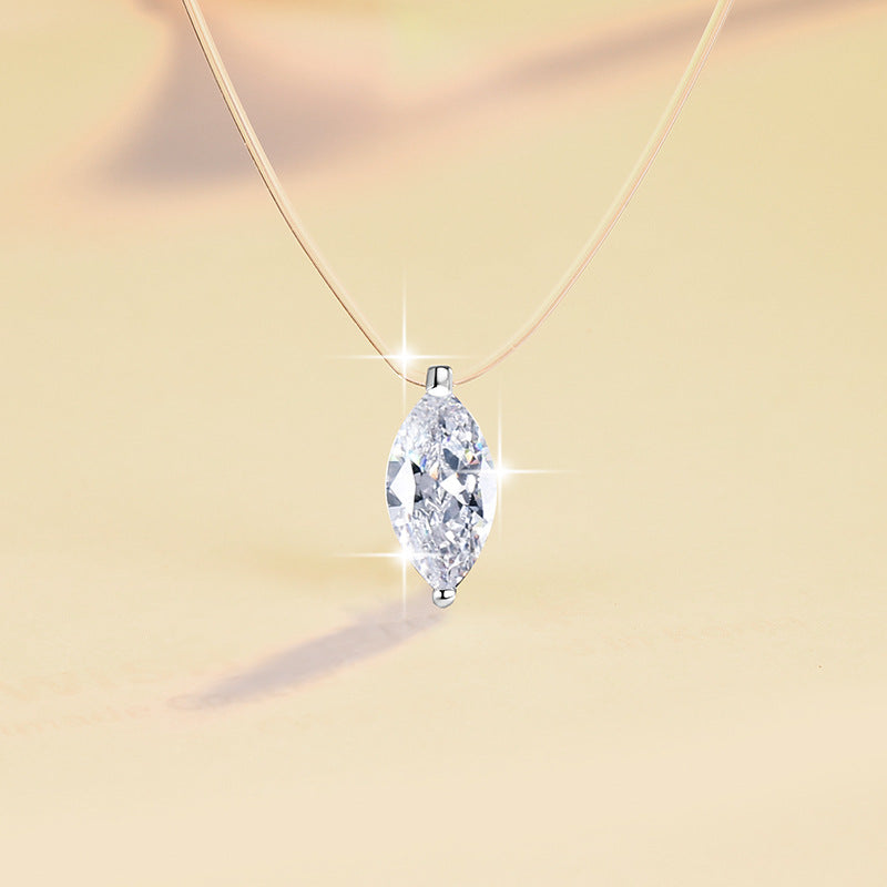 Damen Halskette mit elegantem Marquise-Anhänger Shop Nory