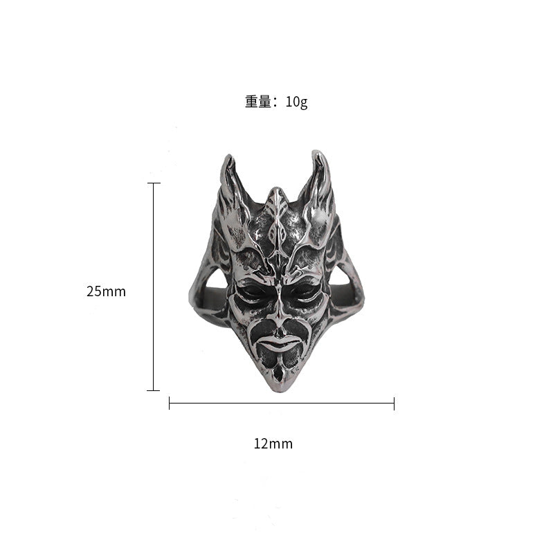 Herren Detaillierter Totenkopf-Ring aus Edelstahl Shop Nory
