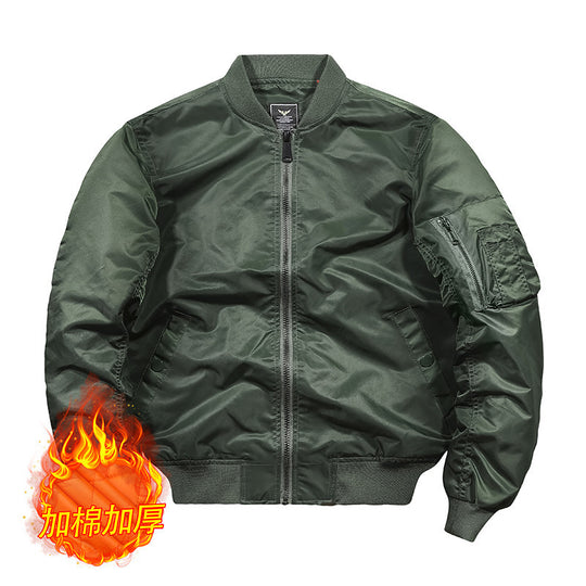Herren Bomberjacke im Pilotenstil mit wasserabweisender Nylonhülle und Ärmel-Utilitytasche Shop Nory