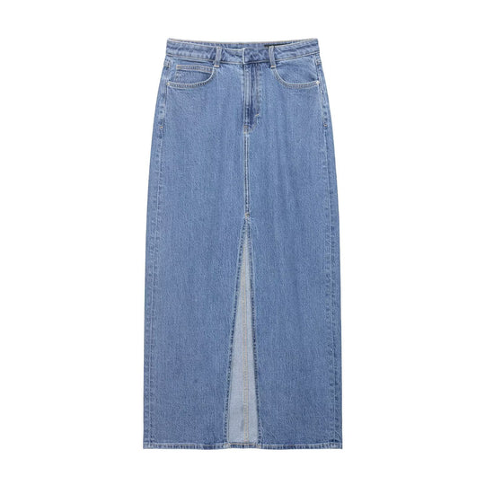 Damen Taillierte Jeansweste mit asymmetrischer Knopfleiste und Wiener Nähten Shop Nory
