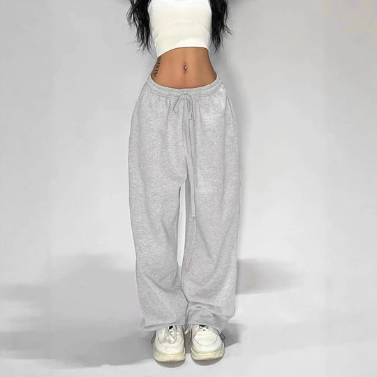 Damen nan weit geschnittene Loungehose mit hohem Bund extra weitem Bein und Tunnelzug Shop Nory