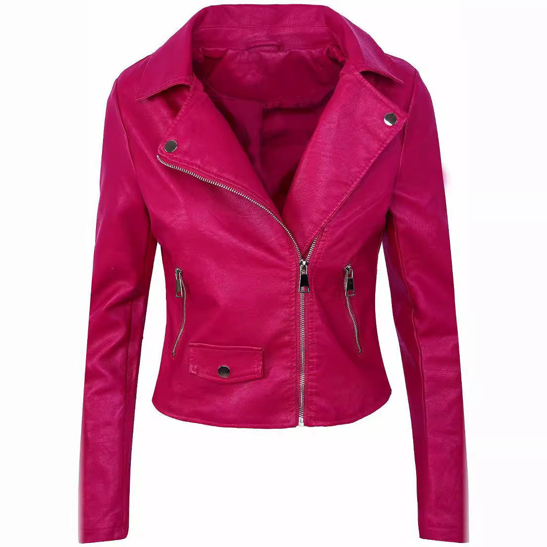 Damen stylische Bikerjacke aus hochwertigem