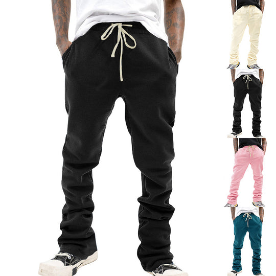 Herren Locker geschnittene Fleece-Jogginghose mit Tunnelzug, Seitentaschen & geradem Bein Shop Nory