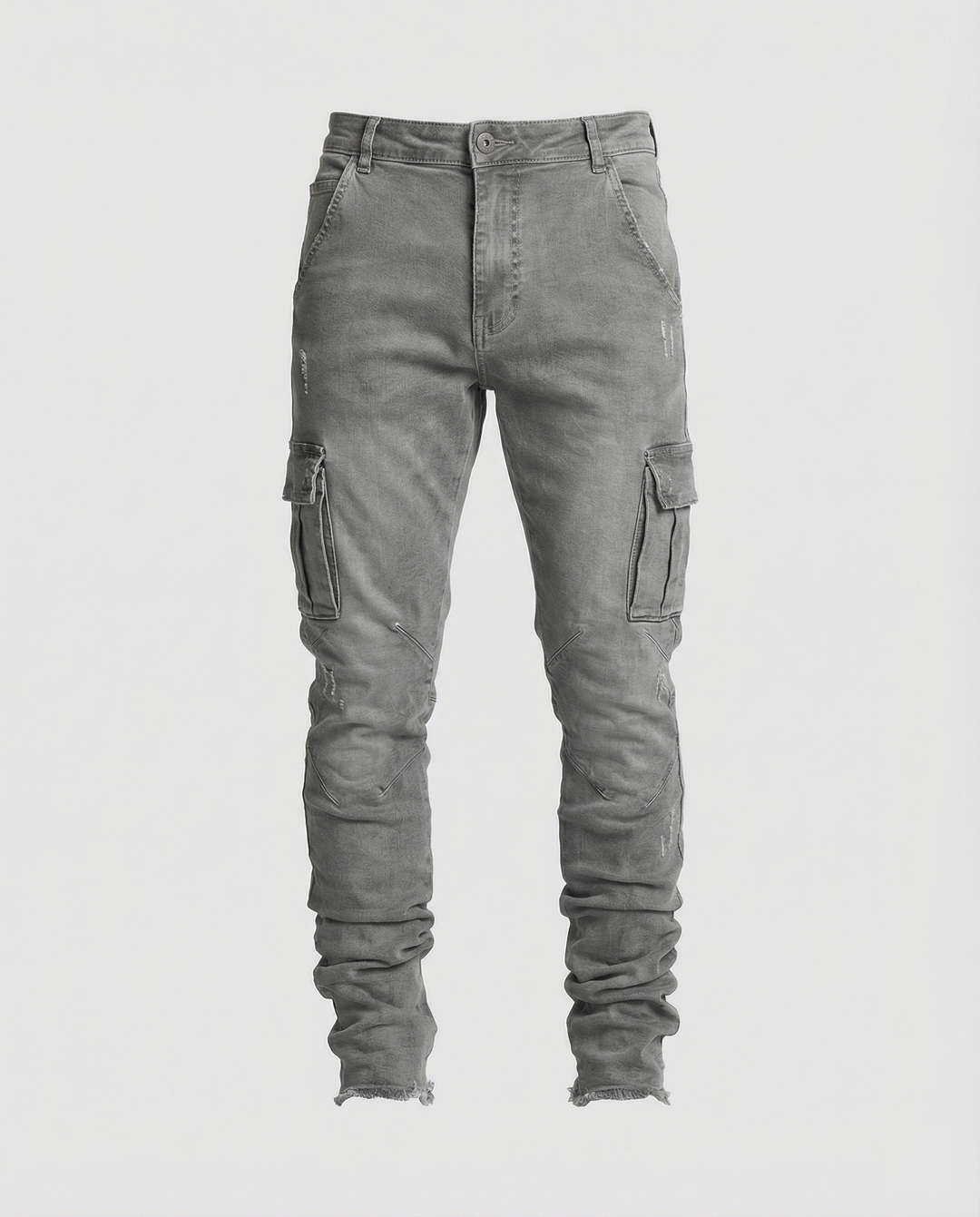 Herren Cargo-Jeans im lässigen Slim-Fit-Design mit funktionalen Taschen