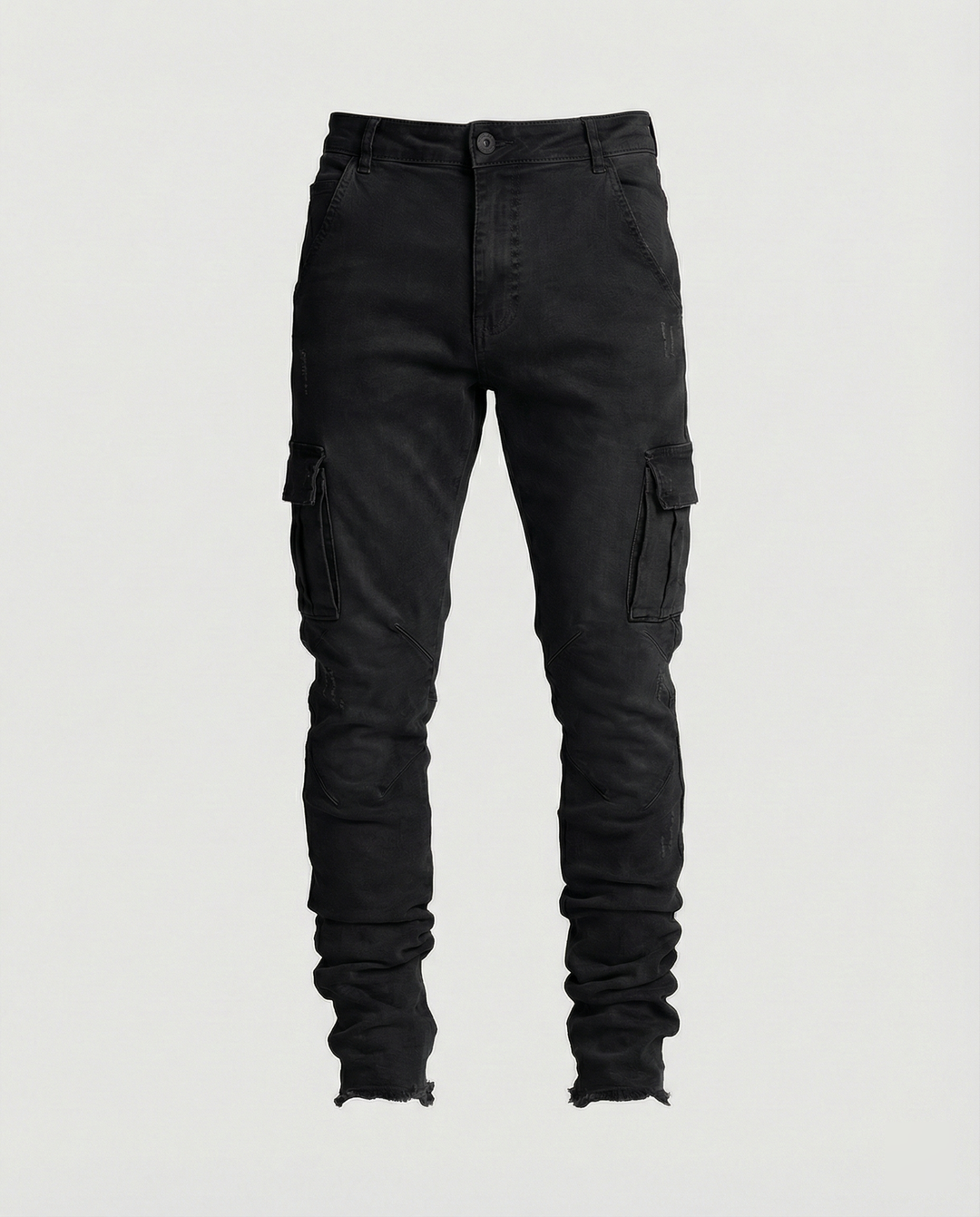 Herren Cargo-Jeans im lässigen Slim-Fit-Design mit funktionalen Taschen