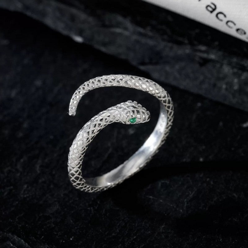 Damen Offener Ring mit kunstvollem Schlangen-Design Shop Nory