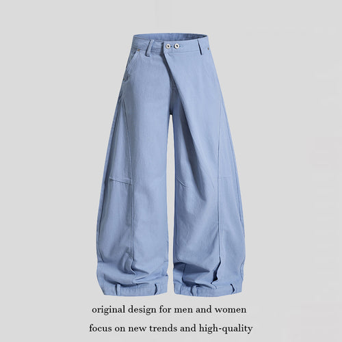 Damen Weite High‑Waist Culotte‑Cargo‑Ballonhose mit Drapierung und verstellbarem Saum Shop Nory