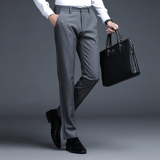 Herren Formelle Slim-Fit Anzughose mit Stretchbund und Bügelfalte Shop Nory