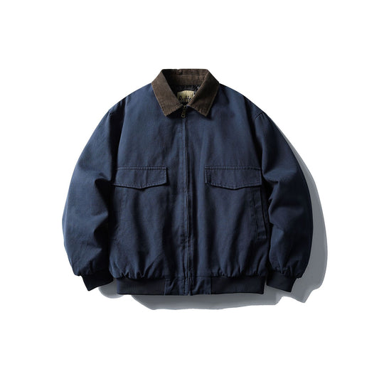 Herren Robuster Canvas-Blouson mit Cordkragen und Utility‑Taschen Shop Nory