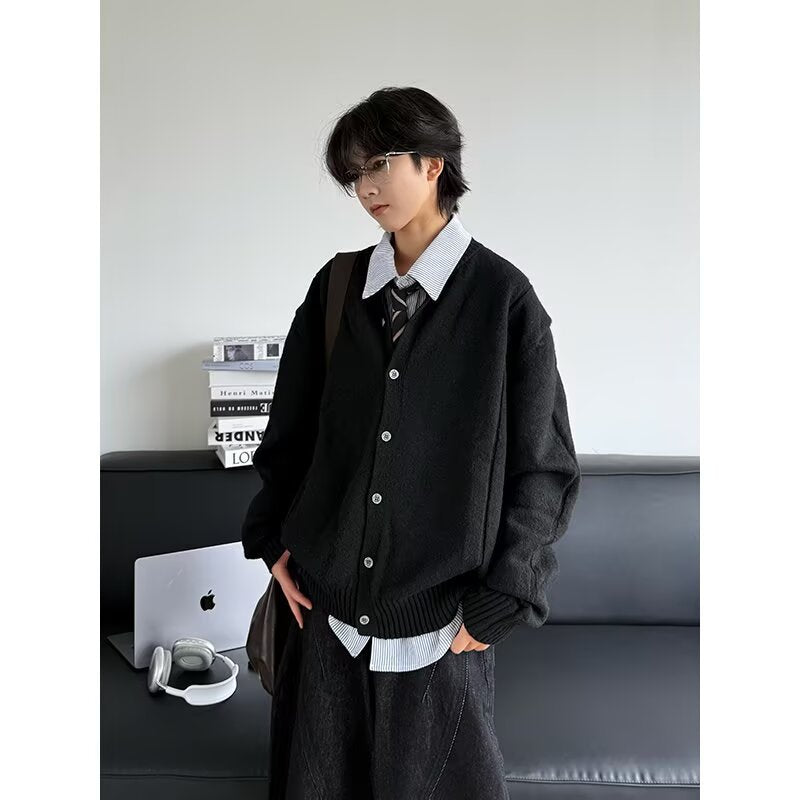 Damen Modischer Strick-Cardigan mit Rundknopfleiste Shop Nory