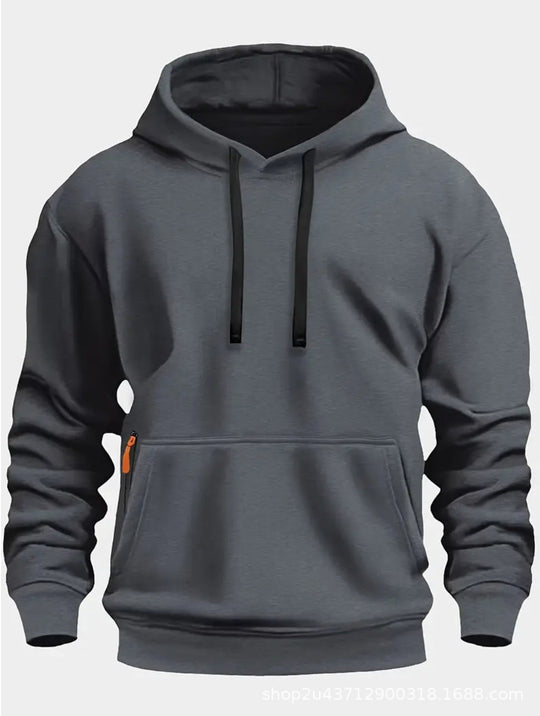 Herren sportlicher Kapuzenpullover mit praktischen Taschen und atmungsaktivem Material