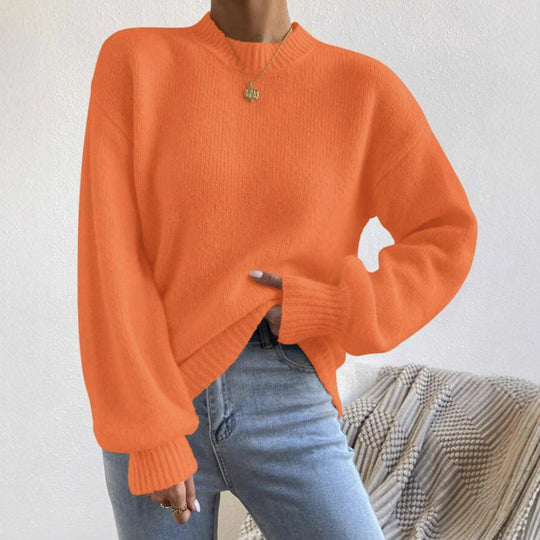 Damen Oversize Feinstrickpullover mit angedeutetem Mohair‑Effekt und verlängerten Rippbündchen Shop Nory