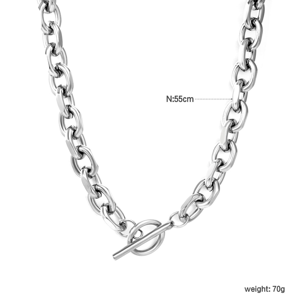 Damen Edelstahl Gliederkette mit verstellbarem Toggleverschluss Shop Nory