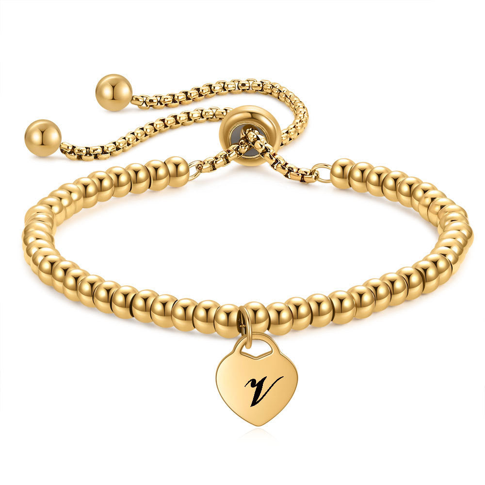 Damen Armband mit personalisierbarem Herzanhänger und flexibler Kettenstruktur Shop Nory