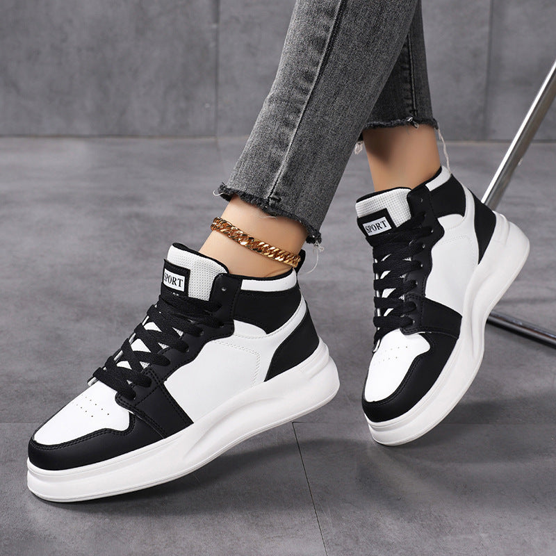 Damen Sportliche High-Top Sneakers mit atmungsaktivem Obermaterial und dämpfender Sohle Shopnory