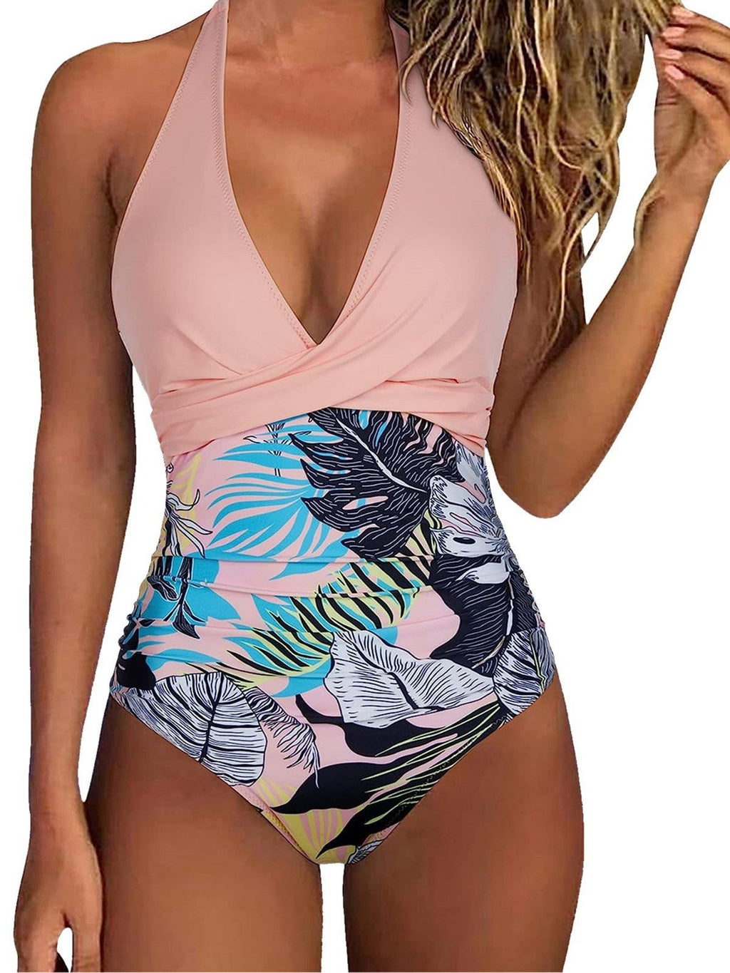 Damen Floral Design Badeanzug